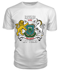 Irvine Ancient Tartan Crest 2D T-shirt - Blood Runs Through My Veins Style