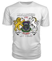 MacArthur – Milton Tartan Crest 2D T-shirt - Blood Runs Through My Veins Style