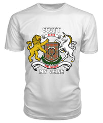 Scott Ancient Tartan Crest 2D T-shirt - Blood Runs Through My Veins Style