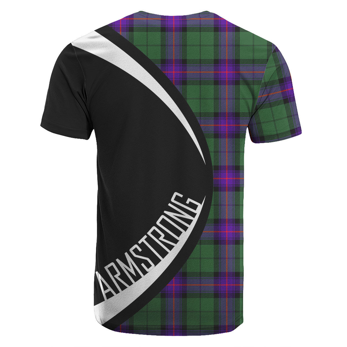 Armstrong Modern Tartan Crest T-shirt - Circle Style