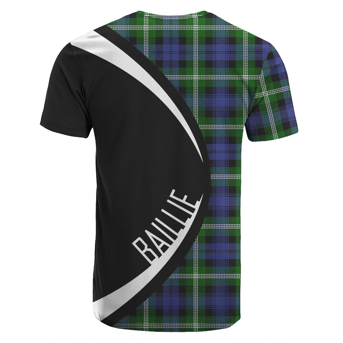 Baillie Modern Tartan Crest T-shirt - Circle Style