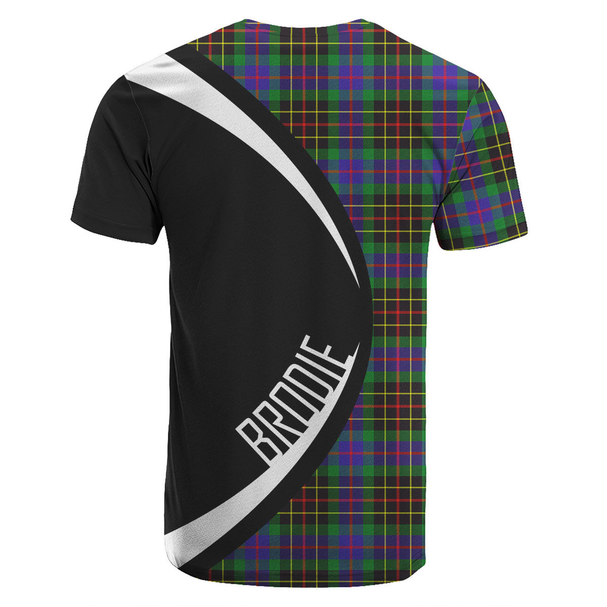 Brodie Hunting Modern Tartan Crest T-shirt - Circle Style