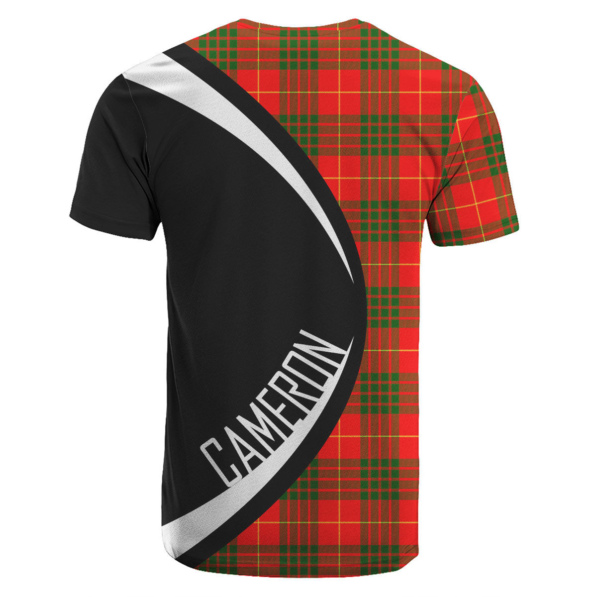 Cameron Modern Tartan Crest T-shirt - Circle Style