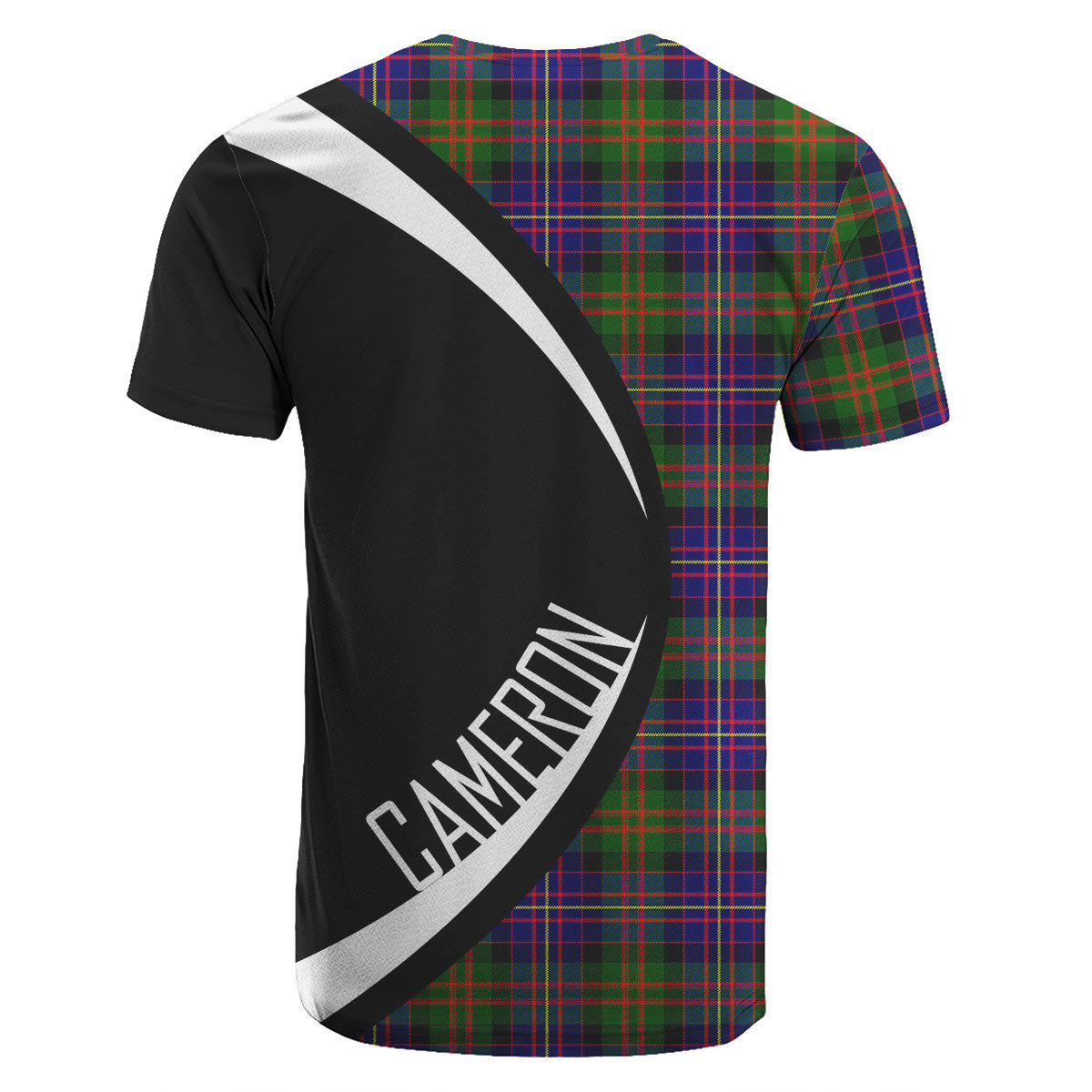 Cameron of Erracht Modern Tartan Crest T-shirt - Circle Style