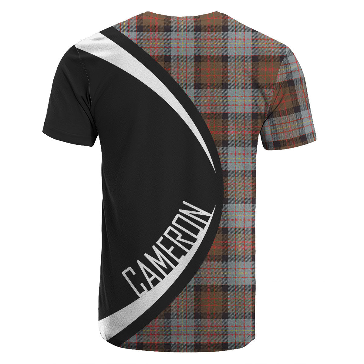 Cameron of Erracht Weathered Tartan Crest T-shirt - Circle Style