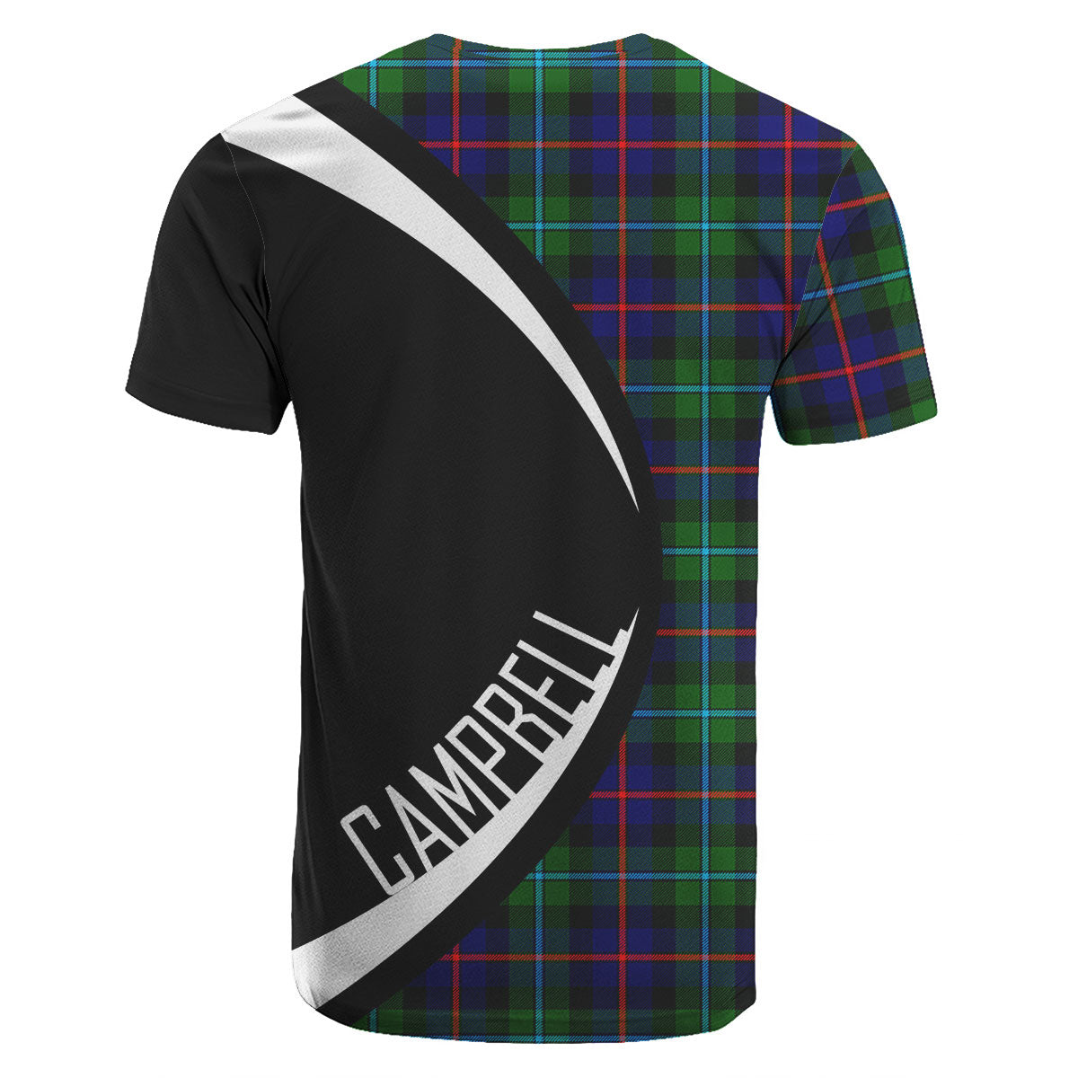 Campbell of Cawdor Modern Tartan Crest T-shirt - Circle Style