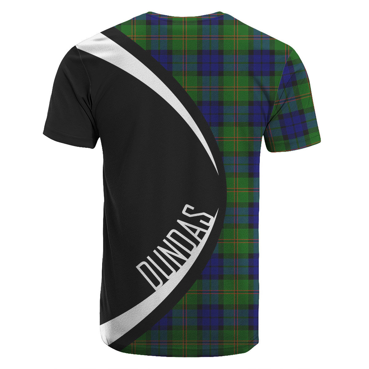 Dundas Modern Tartan Crest T-shirt - Circle Style