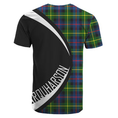 Farquharson Modern Tartan Crest T-shirt - Circle Style