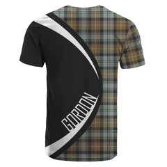 Gordon Weathered Tartan Crest T-shirt - Circle Style