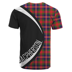 MacPherson Modern Tartan Crest T-shirt - Circle Style