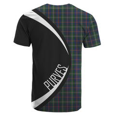 Purves Tartan Crest T-shirt - Circle Style