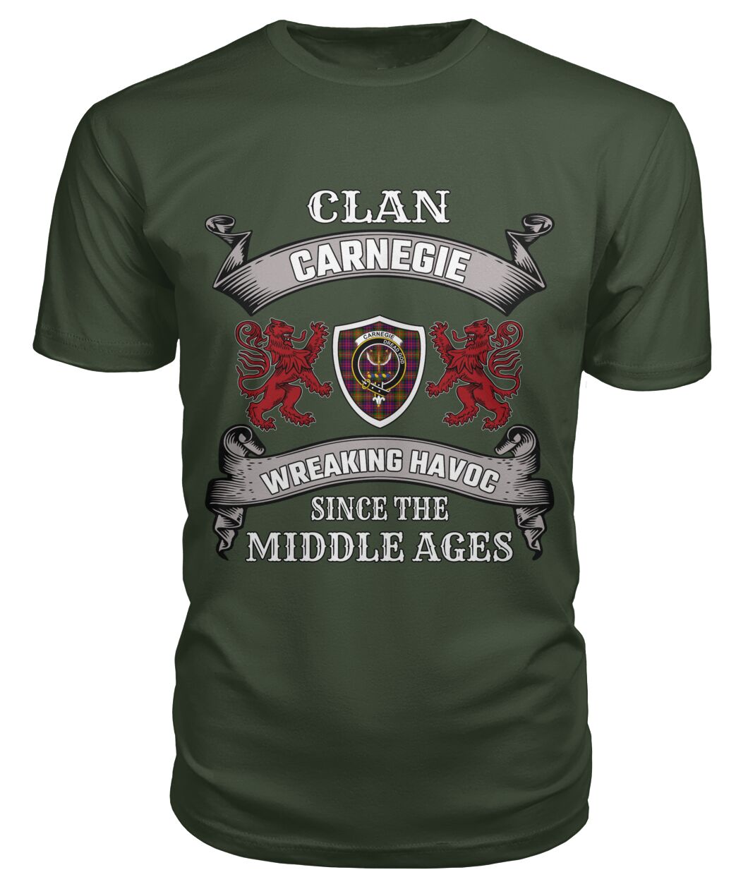 Carnegie Family Tartan - 2D T-shirt