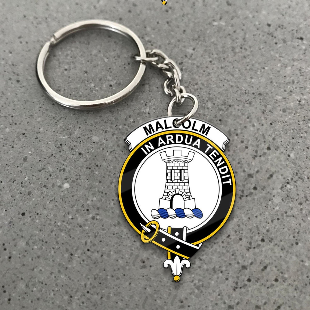 Malcolm (or MacCallum) Crest Keychain