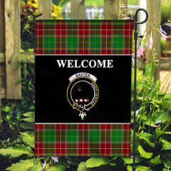 Baxter Tartan Crest Black Garden Flag