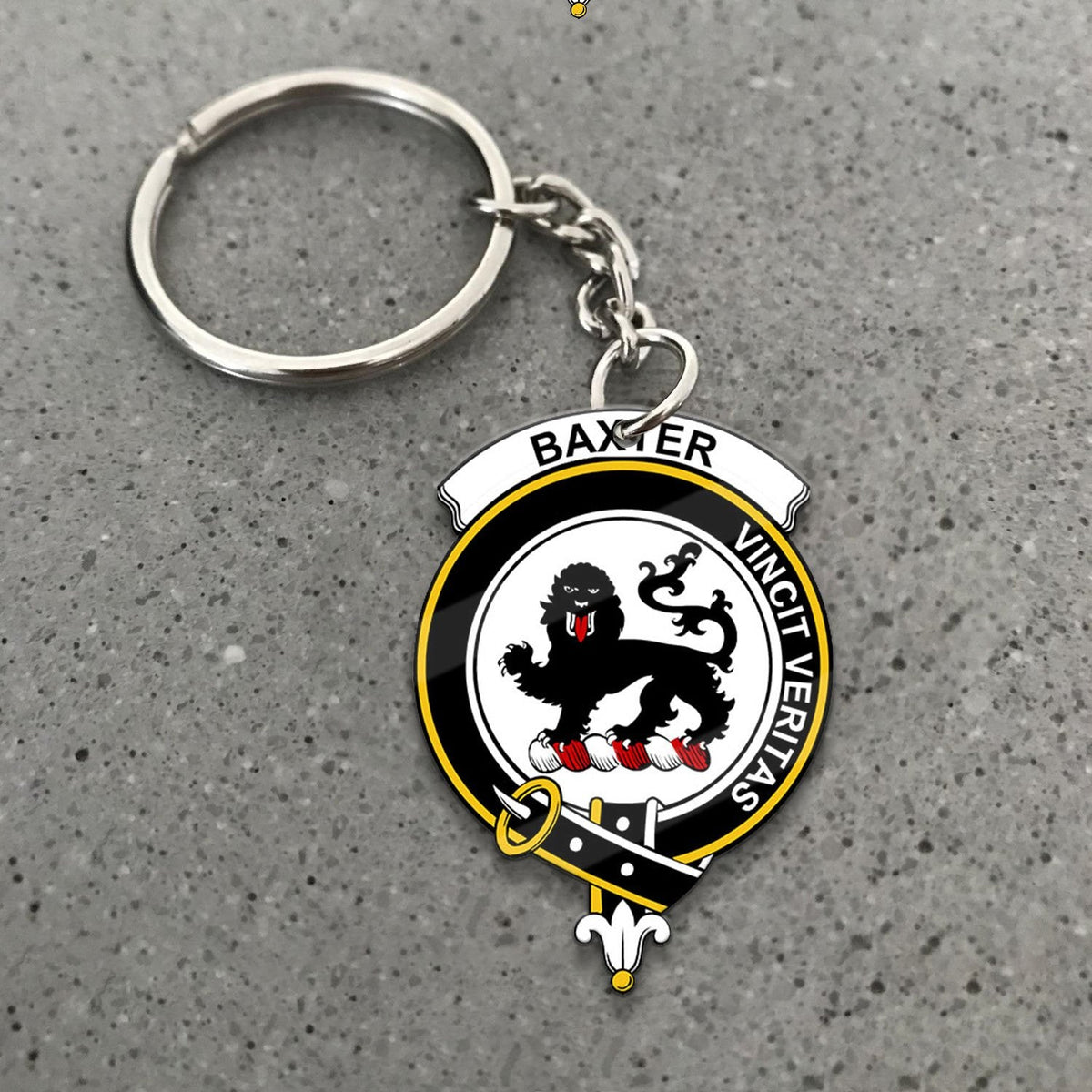 Baxter Crest Keychain