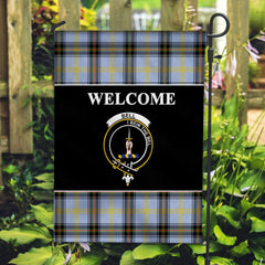 Bell Tartan Crest Black Garden Flag