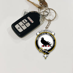 Rutherford Crest Keychain