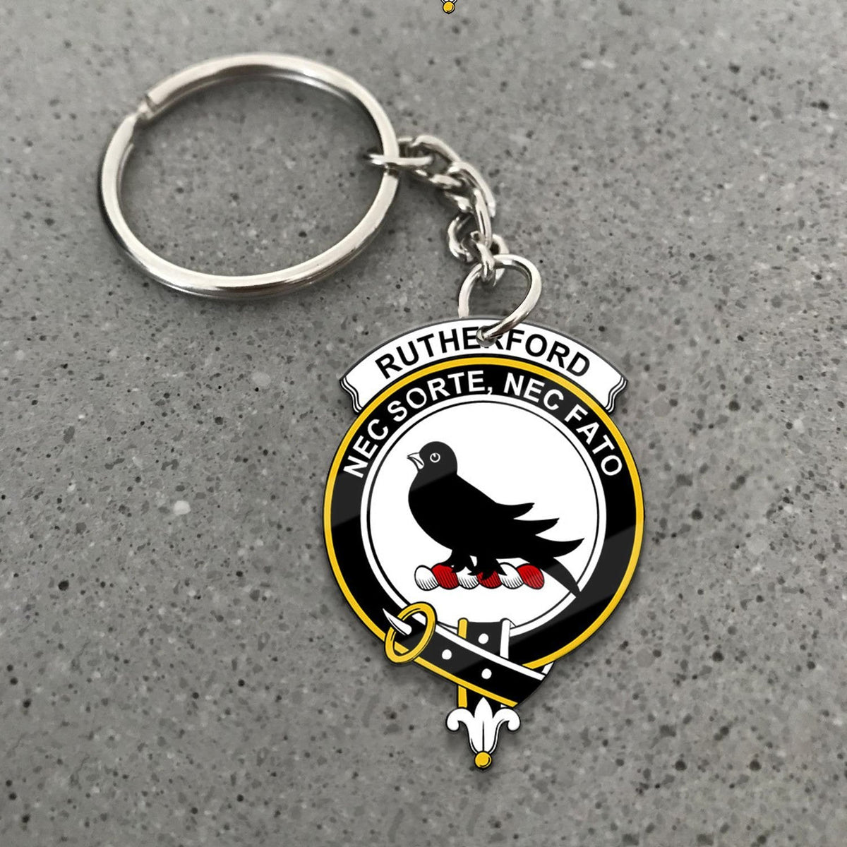 Rutherford Crest Keychain