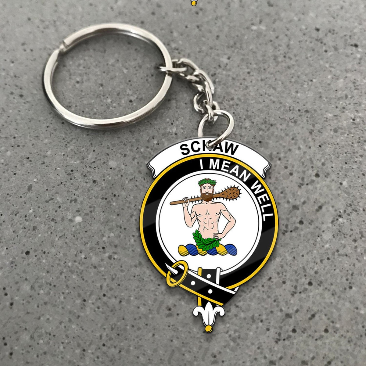 Schaw (of Sauchie) Crest Keychain