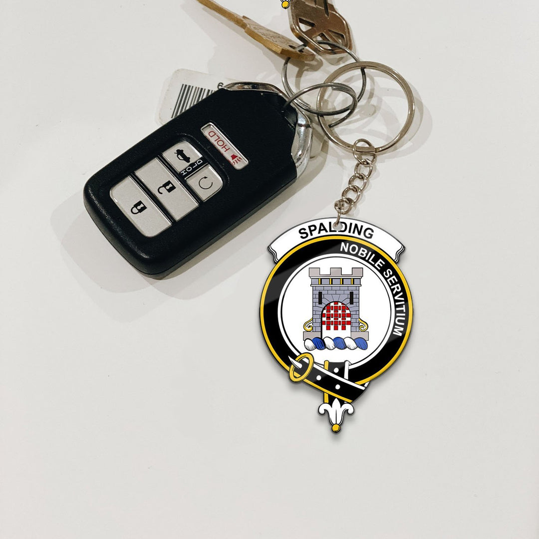 Spalding Crest Keychain