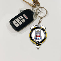 Spalding Crest Keychain