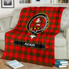 Adair Family Tartan Crest Blankets