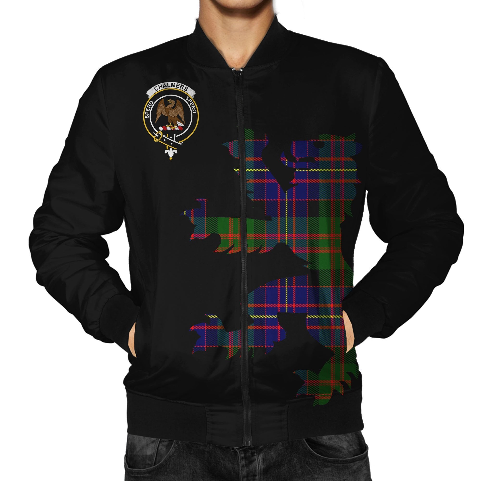 Chalmers (Balnacraig) Tartan Bomber Jacket Lion & Thistle