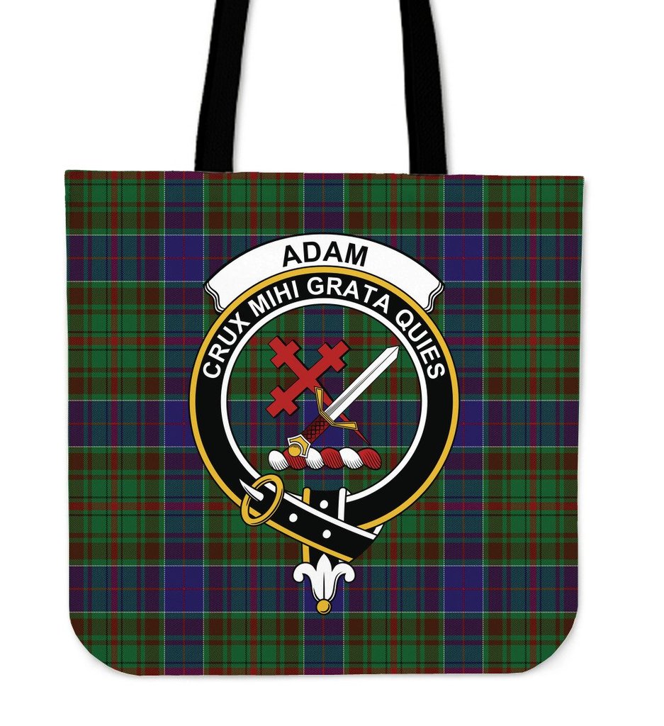 Adam Family Tartan Crest Tote Bag