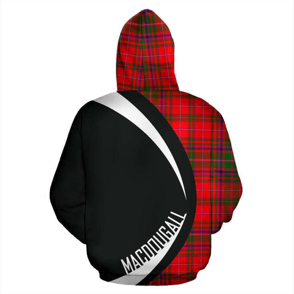 MacDougall Modern Tartan Crest Zipper Hoodie - Circle Style