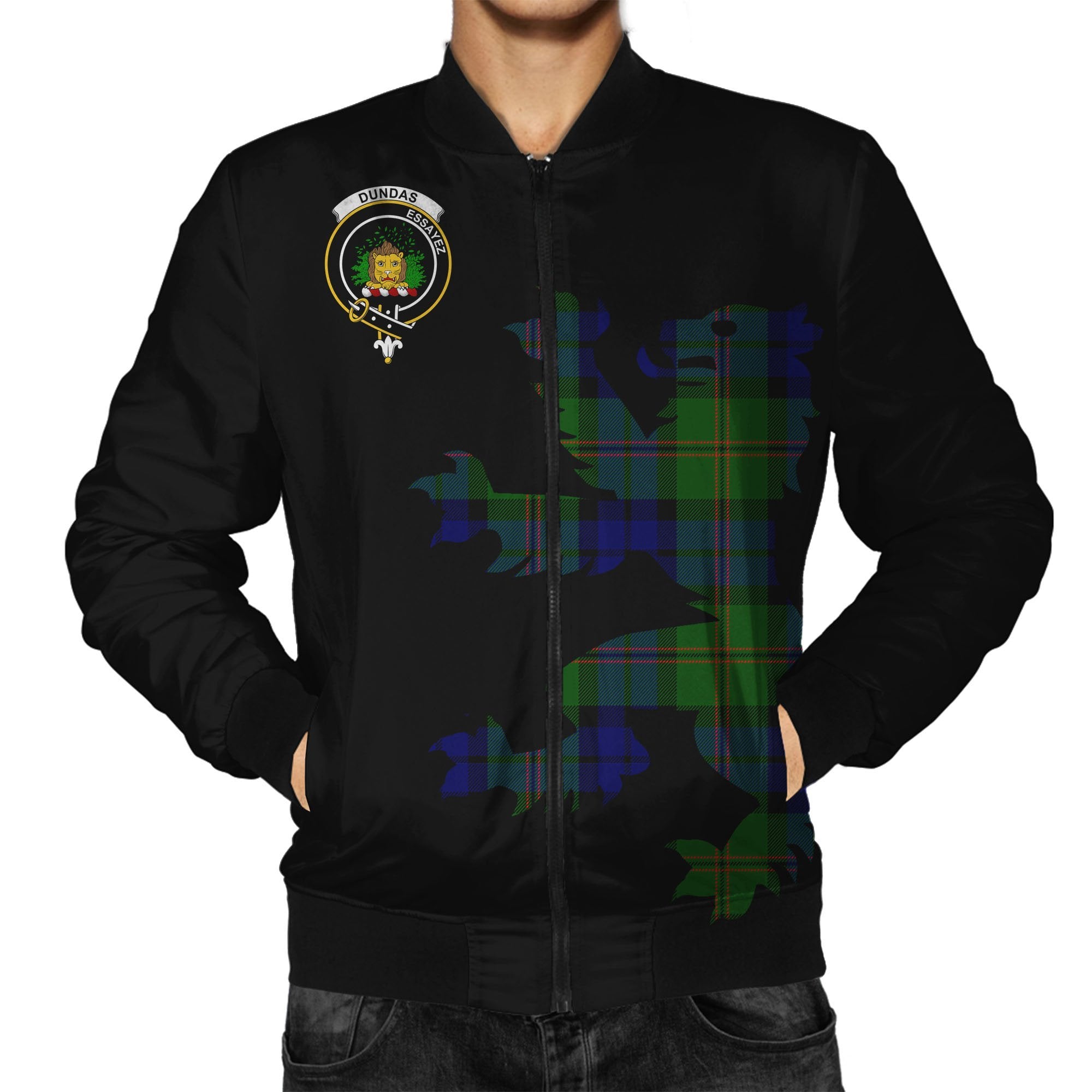 Dundas Tartan Bomber Jacket Lion & Thistle