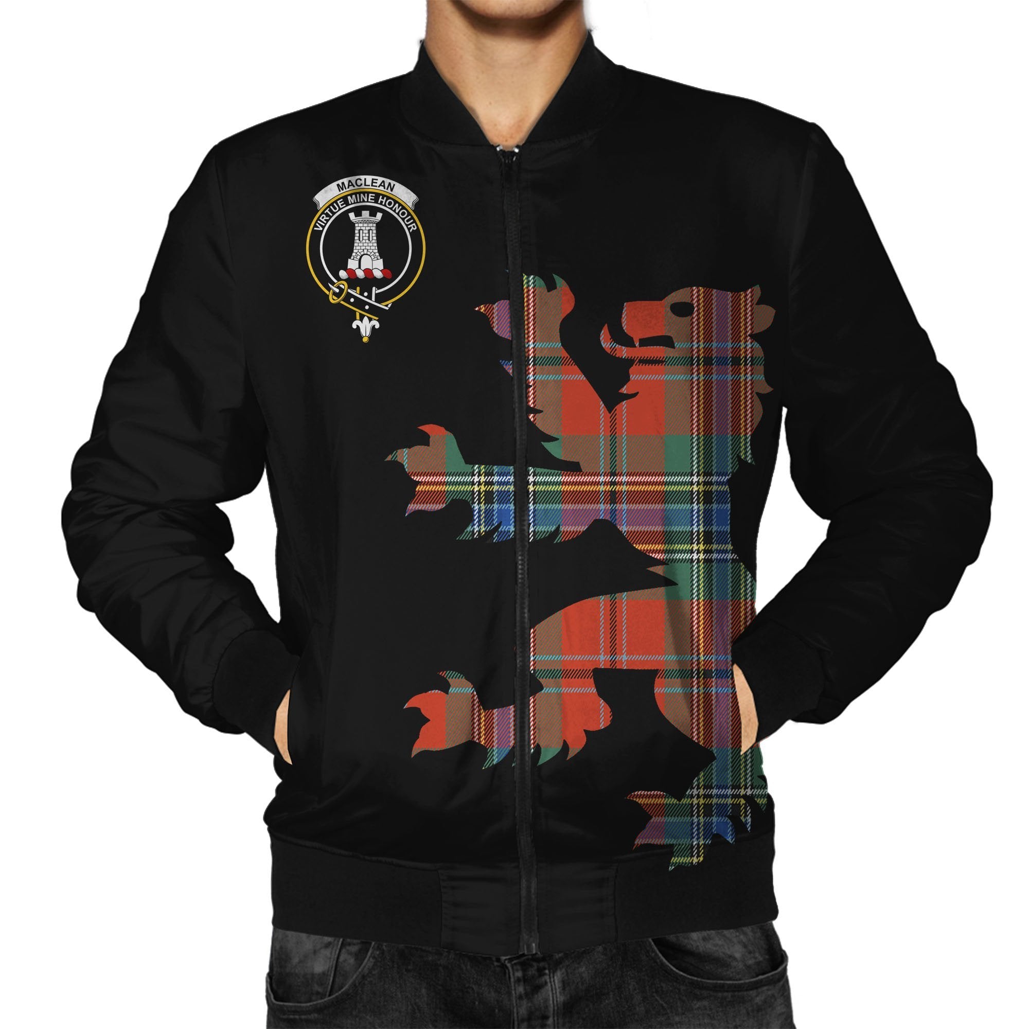 MacLean Tartan Bomber Jacket Lion & Thistle