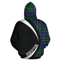 Robertson Hunting Modern Tartan Crest Zipper Hoodie - Circle Style