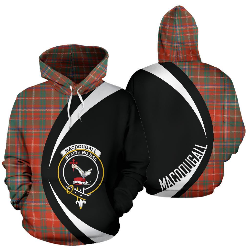 MacDougall Ancient Tartan Crest Hoodie - Circle Style