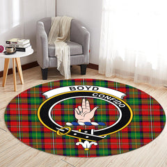 Boyd Tartan Crest Round Rug