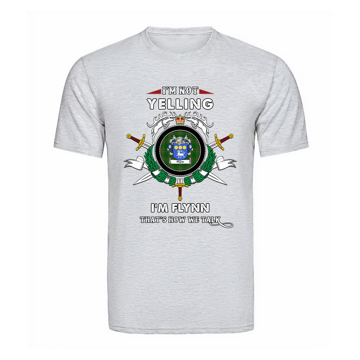 Flynn Tartan Crest T-shirt - I'm not yelling style