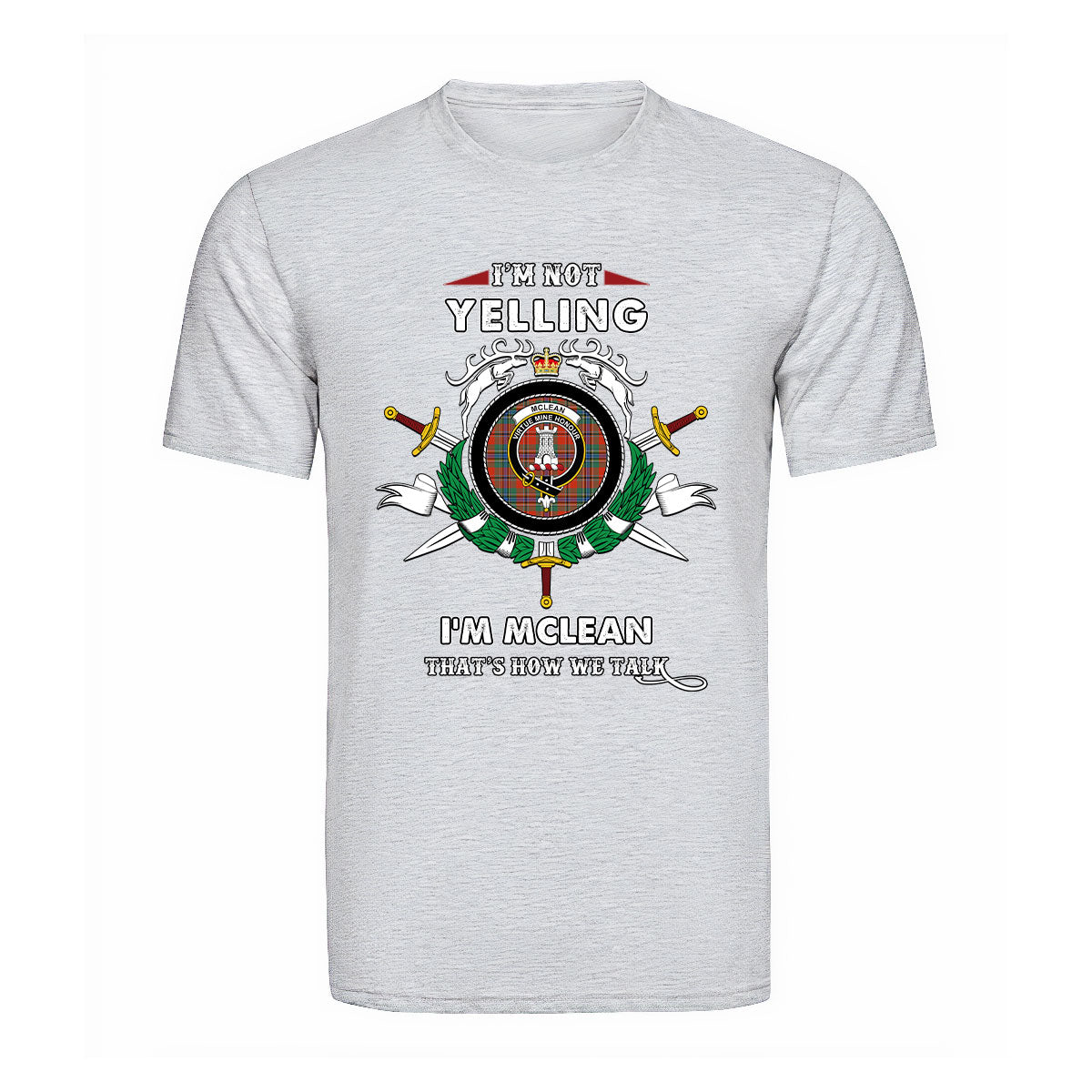 McLean Tartan Crest T-shirt - I'm not yelling style