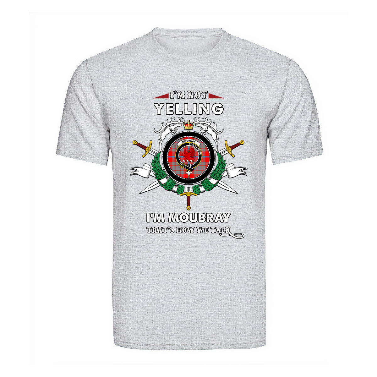 Moubray Tartan Crest T-shirt - I'm not yelling style