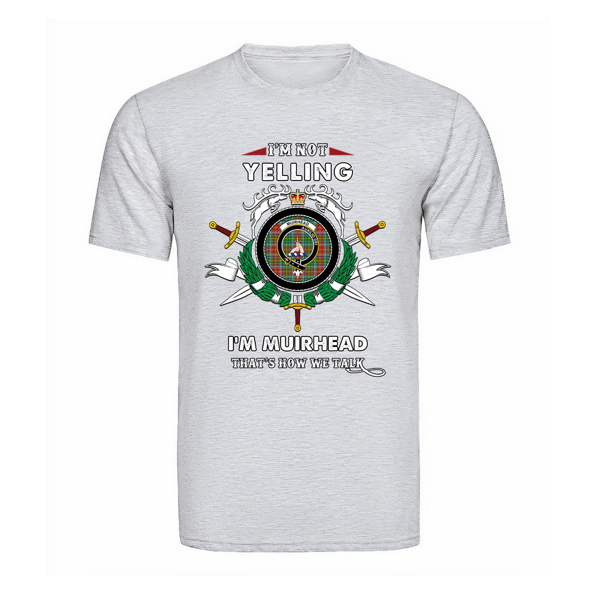 Muirhead Tartan Crest T-shirt - I'm not yelling style