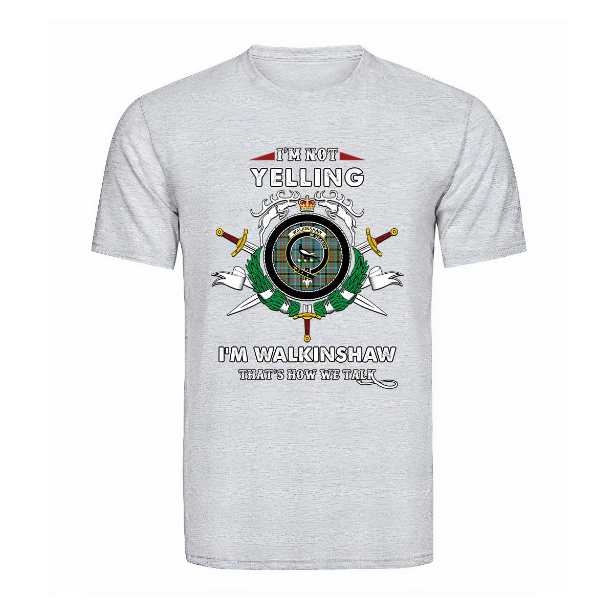 Walkinshaw Tartan Crest T-shirt - I'm not yelling style