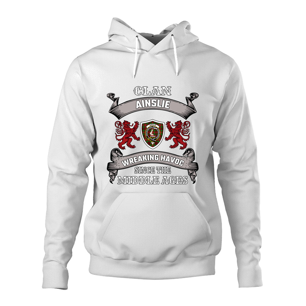 Ainslie Family Tartan - 2D Unisex Hoodie