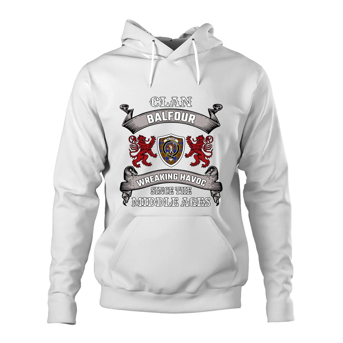 Balfour Family Tartan - 2D Unisex Hoodie