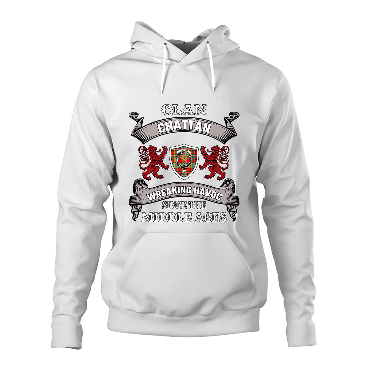 Chattan Family Tartan - 2D Unisex Hoodie