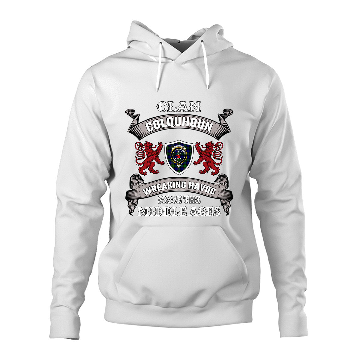 Colquhoun Family Tartan - 2D Unisex Hoodie