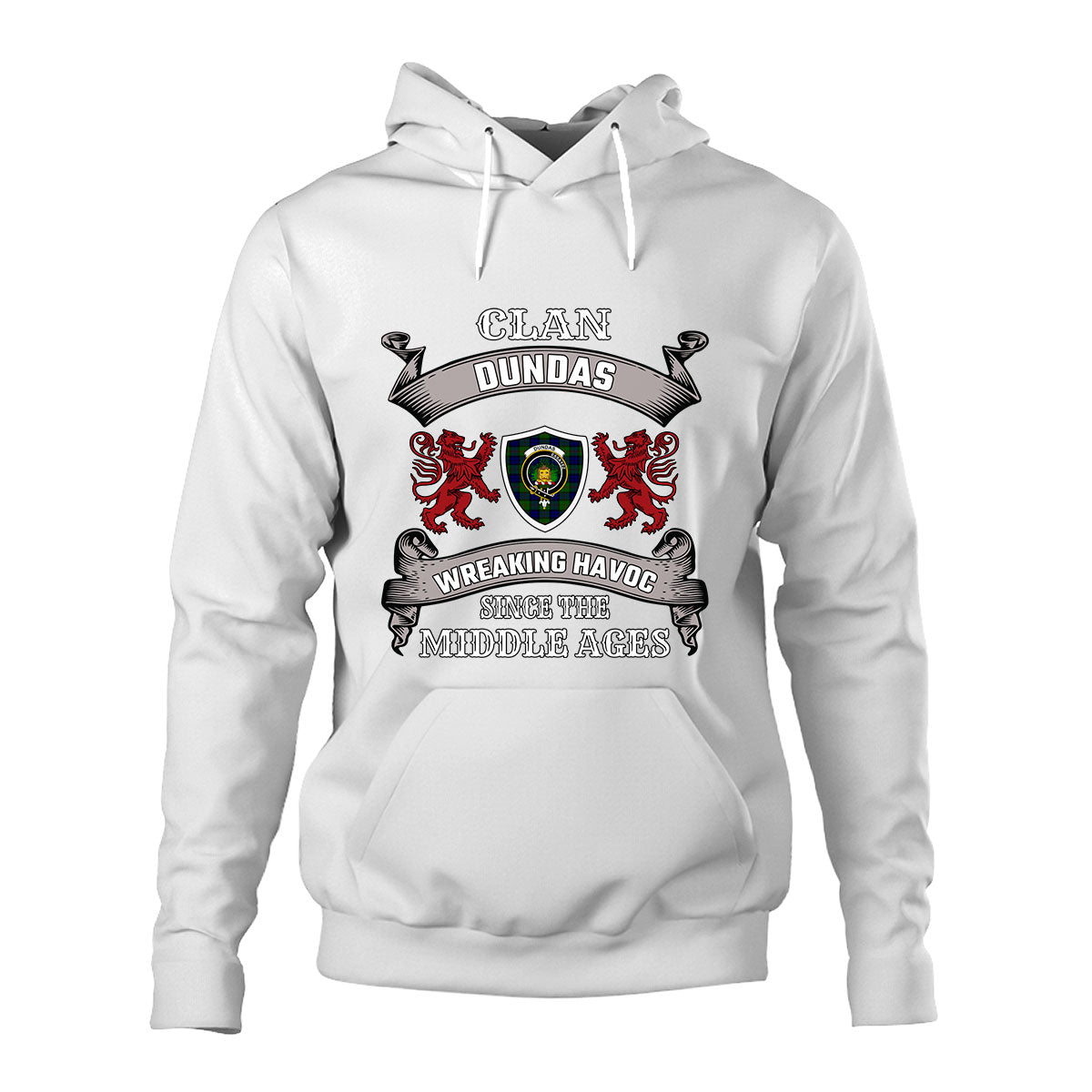 Dundas Family Tartan - 2D Unisex Hoodie