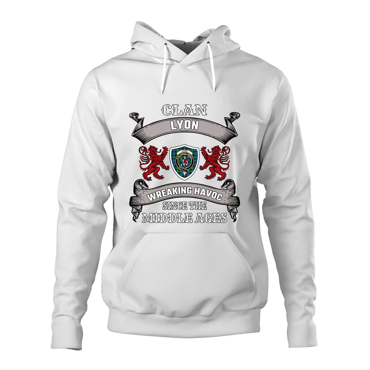 Lyon Family Tartan - 2D Unisex Hoodie