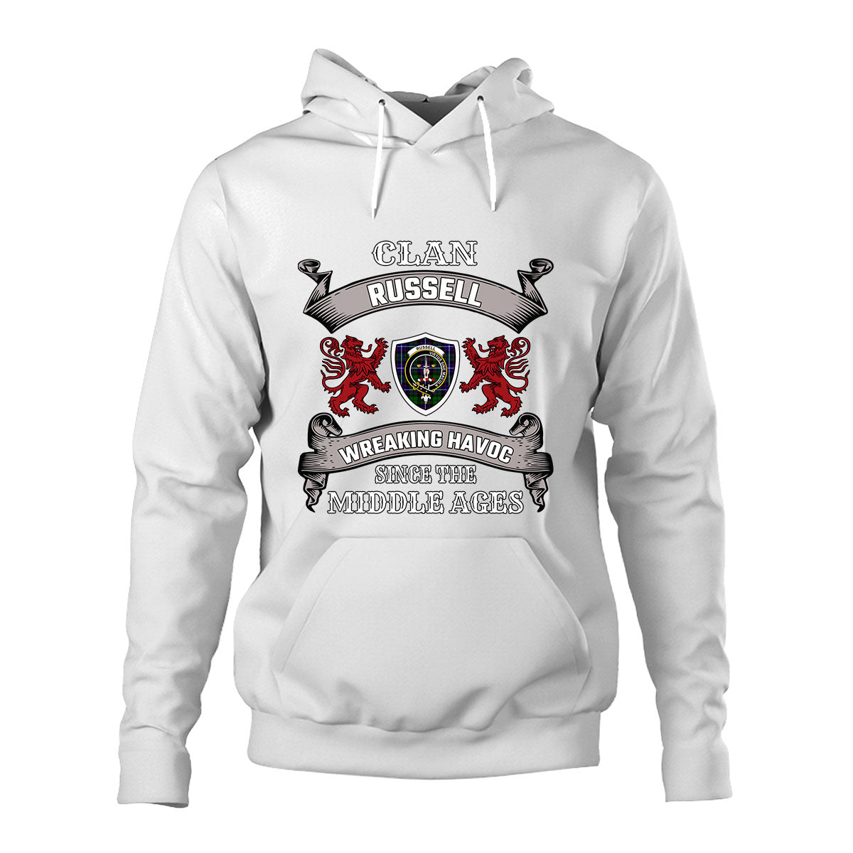 Russell Family Tartan - 2D Unisex Hoodie