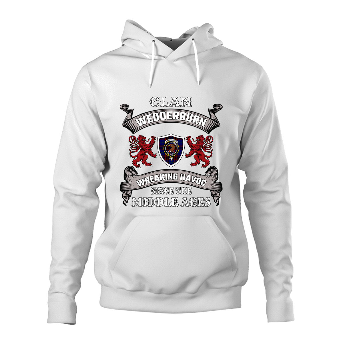 Wedderburn Family Tartan - 2D Unisex Hoodie