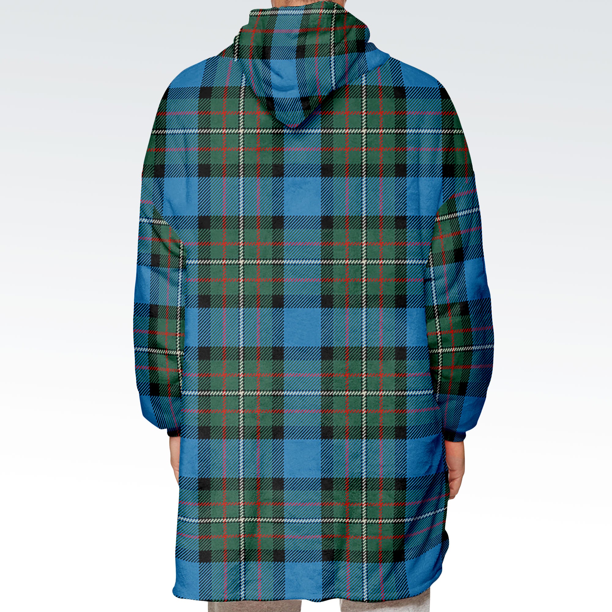 Fergusson Ancient Tartan Hoodie Blanket