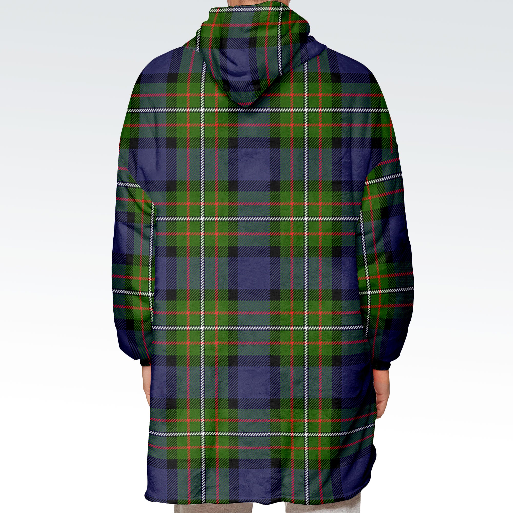 Fergusson Modern Tartan Hoodie Blanket