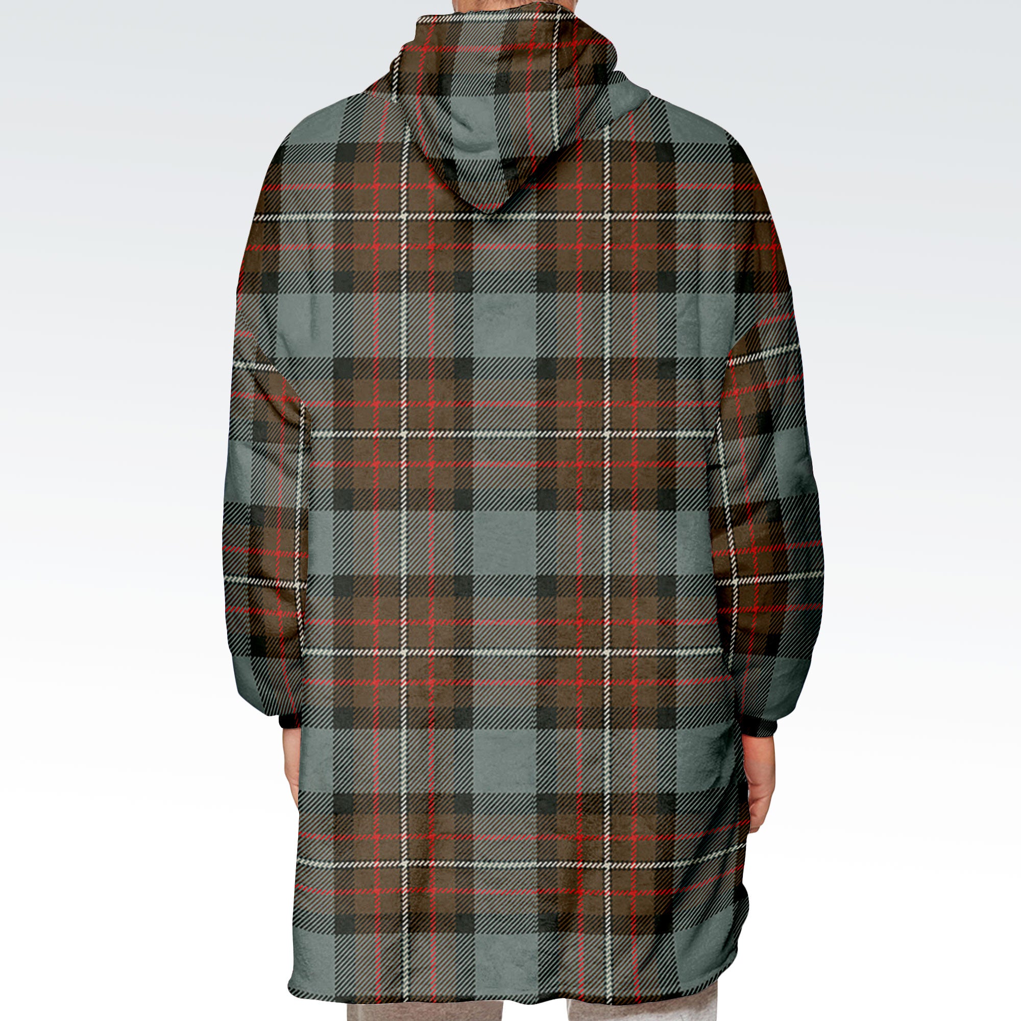 Fergusson Weathered Tartan Hoodie Blanket